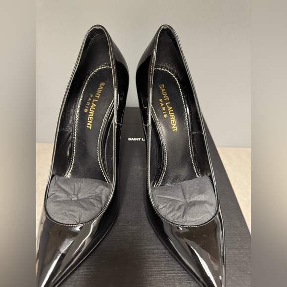 Yves Laurent Black Opyum patent leather 110 logo heel - Picture 7 of 8